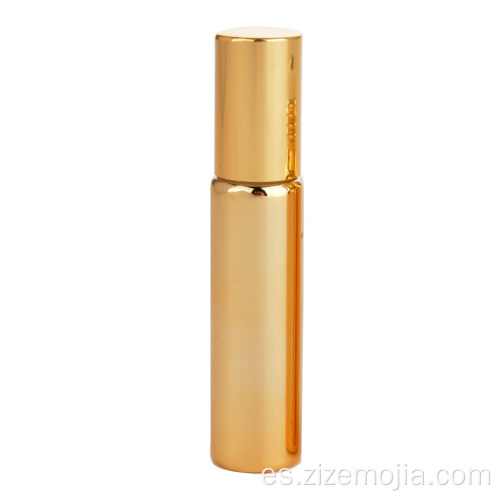 Rollo de aceite esencial de vidrio UV dorado en botella